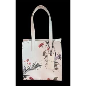 NWT Ted Baker The Icon Small Tote Bag in Off White Floral.0